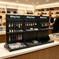 Présentoir de Comptoir en Métal Perforé Simple ou Double Face Personnalisable Mingtang pour Bijoux et Porte-clés
