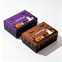 Boîte cadeau d'Halloween de luxe, emballage portable pour bonbons, boîte en carton personnalisée de 350 g, boîte en papier écologique recyclable