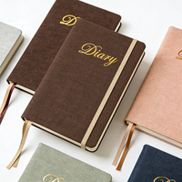 Carnet de gratitude de luxe avec couverture en tissu lin rigide A5, impression personnalisée, nouveau design
