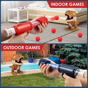 Vendita calda 2 pistole 1 dinosaur target shooting game Spray Dinosaur soft bullet gun - Product Image 4