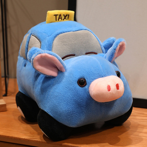 Lindos Peluches <span class=keywords><strong>de</strong></span> Cerdito Taxi en Varios Colores Brillantes Hechos <span class=keywords><strong>de</strong></span> Tela Suave, Perfectos como Regalos Creativos y Adornos Encantadores para el Hogar - Product Image 3