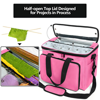 Ensemble sac et fourre-tout au crochet, sac en fil pour crocheter, sac fourre-tout pour crocheter, organisateur de crochets, porte-fils pour les amateurs de crochet, sac à tricoter