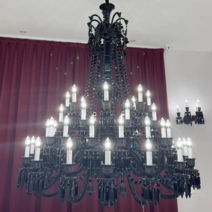 โคมไฟระย้าคริสตัลทรงรียาว <span class=keywords><strong>LED</strong></span> สไตล์ยุโรปสีทองหรูหราทันสมัยสำหรับห้องโถงโรงแรม ห้องนั่งเล่น และร้านอาหาร - Product Image 2