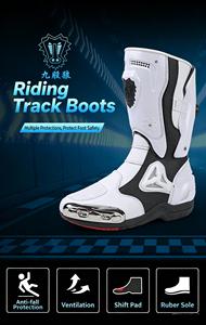 <span class=keywords><strong>Botas</strong></span> Profesionales para Motociclismo de Carreras, Calzado Protector de Caña Alta para Pista y Carretera, Resistentes a Impactos y Transpirables - Product Image 6
