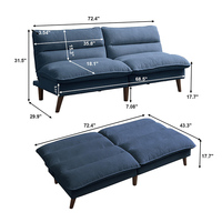 Schweizer Qualitätsstoff Klappbares Schlafsofa Kompaktes Einzelschlafsofa Multifunktionales Schlafsofa für Zuhause Büro Schlafbereich