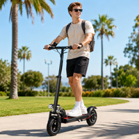 Trottinette électrique adulte haute puissance 500W, longue portée, vitesse maximale 45 km/h, pliable, deux roues, fabrication OEM.