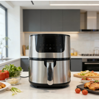 Appareils électroménagers de cuisine, friteuse à air, de l'usine, écran tactile LED, 8L, friteuse à air intelligente