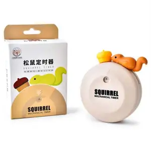 cartoon cheap animal shaped Squirrel magnetic kitchen timer mechanism
