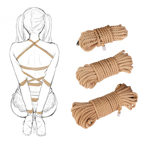 Cuerda de algodón puro con extremos metálicos, juego de 3 piezas para juegos de adultos y accesorios de disciplina. - Product Image 1