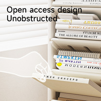 Étagère à livres mobile pour enfants, double face, autoportante, organisateur de rangement portable, présentoir à livres mobile pour la maison et la maternelle