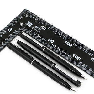 Stylo bille en métal torsadé bleu foncé pour usage hôtelier avec logo personnalisé, pointe de 1,0 mm – Promotion - Product Image 5