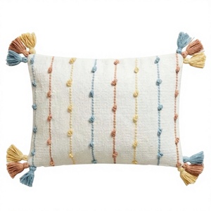 Vente chaude Boho Extérieur Coton Taie d'oreiller Multi Décoratif Tissé À La Main Coussin avec Motif Géométrique Unique - Product Image 1