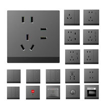 Interrupteur tactile mural intelligent 86mm*86mm de haute qualité pour panneau PC, prise de courant à induction, interrupteur intelligent