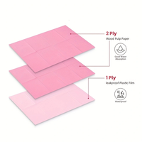 10 pièces rose jetable étanche Nail Art Table tapis doux texturé Surface tampons de nettoyage pour manucure outils et accessoires Salon