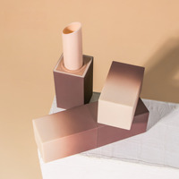 Tube de rouge à lèvres magnétique brillant de haute qualité avec capuchon à vis en ABS rose et bouton aimanté, emballage cosmétique vide personnalisable avec LOGO imprimable