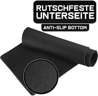 Tapis de souris de jeu noir en tissu doux, antidérapant, en caoutchouc épais, avec bords cousus, grand format XXL, impression personnalisée