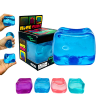 Cube à presser anti-stress à remontée lente, format poche, 5,5 cm carré, en forme de joli cube de glace, rempli de maltose, jouet souple, entrepôt USA