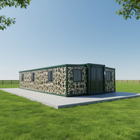 Maison conteneur préfabriquée extensible à construction rapide, deux chambres, maison portable extérieure préfabriquée