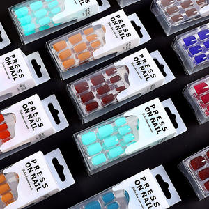 Short Press on Square <b>Nails</b> Full Cover French Fake <b>Nails</b> Supplies Press on False <b>Nail</b> <b>Set</b> Soft <b>Gel</b> Solid Private Label 24pcs ABS - Product Image 4