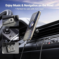 Adaptador de Audio TRS de 3.5mm con Cabeza Chapada en Oro USB C, Cable Trenzado Estéreo Hi-Fi Macho-Macho para Coche, Teléfono, Portátil, Altavoz, Puerto Tipo C