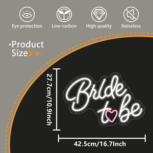 Letrero Luminoso de Neón LED Blanco para Despedida de Soltera, Boda, Compromiso, Decoración de Fondo, Entrega Rápida - Product Image 2