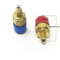 Адаптер быстрого разъема для переменного тока R134a 1/4 "SAE Male Flare High/Low A/C Freon коллектор комплект для преобразования шланга