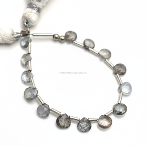 Super Natural Premium musgo aguamarina facetado en forma de corazón cuentas de piedras preciosas 4 pulgadas 4x4mm-5x5mm hebra para la fabricación de joyas al por mayor - Product Image 1