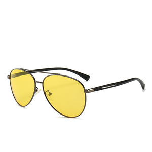 Gafas de Sol de Piloto Ovaladas Polarizadas UV400 con Visión Nocturna para Conducir, Metálicas, de Doble Puente, Montura Completa, Unisex para Adultos - Product Image 5