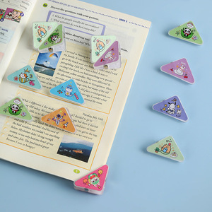 Nuevo Clip Triangular de Dibujos Animados de 50 mm, Clip de Esquina Acrílico para Notas, para Estudiantes, Oficina, Exámenes - Product Image 2