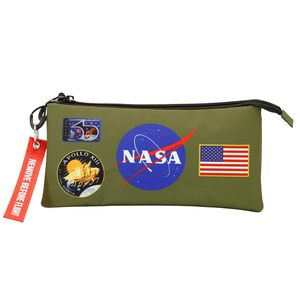 Trousse à crayons triple NASA FAN kaki - Product Image 2