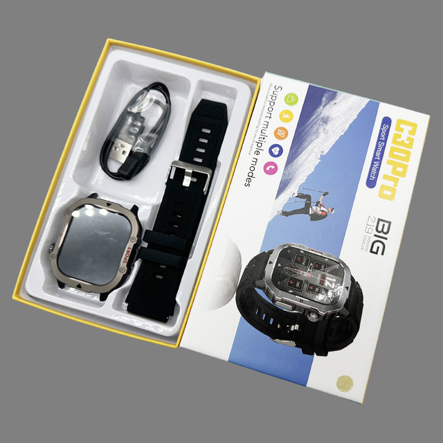 Factory Price C30pro Smart Watch 1.83inch BT Calling Sports Fitness tracker Men Watches Hryfine APP Pk Y13 T800 Smart Watch