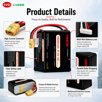 Pin LiPo dung lượng cao 12S 47.4V 16000mAh 10C dành cho máy bay không người lái phun thuốc trừ sâu nông nghiệp, có đầu nối tùy chỉnh