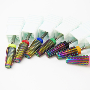 Fraise à ongles en carbure Rainbow Wholesale Volcano Bit 3/32\", fraise rotative pour manucure et beauté - Product Image 3