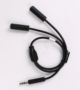 Tai Nghe <span class=keywords><strong>3</strong></span>.5Mm Nam Đến 2 Nữ Mic Cáp Âm Thanh Y Với Đầu Cắm Tai Nghe/Micrô Riêng Biệt - Product Image 1