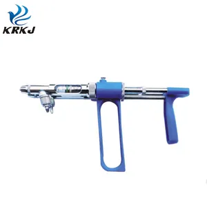 KD101-B Reusable veterinary dual barrel control luer-lock continuous syringe 2 ml for animals
