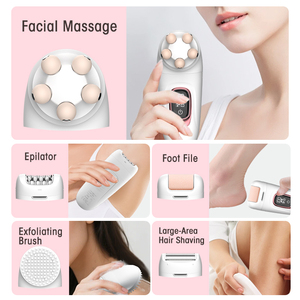 Resuxi 956 Lady Shaver 5 en 1 Kit de toilettage indolore IPX7 rasoir étanche pour femmes corps Lady Shaver épilateur électrique - Product Image 2