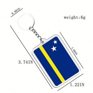 Wholesale Custom Curacao Keychain Acrylic Material Double-Sided Printing Exquisite Workmanship - Product Image 2