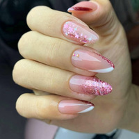 Uñas Postizas Seguras, Sin Daños, Naturales, en Forma de Almendra, Cómodas para Todo el Día, de Resina Ecológica ABS