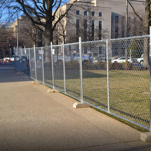 Fence Wholesale Welded Square Galvanized Easy Install Assembled Sustainable Portable Diamond <b>Mesh</b> <b>Wire</b> Chain Link Temporary - Product Image 1