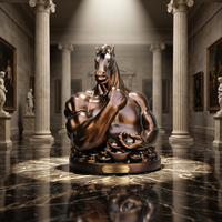 Figurine de cheval en bronze massif sur mesure - Art équestre classique personnalisé, fabriqué sur commande avec livraison mondiale, sculpture en bronze