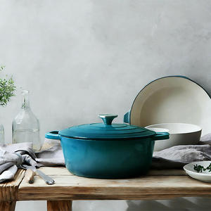 <span class=keywords><strong>Cocotte</strong></span> <span class=keywords><strong>en</strong></span> <span class=keywords><strong>fonte</strong></span> émaillée de qualité supérieure de 5 pintes, robuste, avec revêtement émaillé - Product Image 6