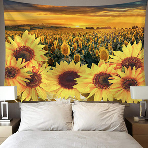 <span class=keywords><strong>Tapisserie</strong></span> <span class=keywords><strong>murale</strong></span> à suspendre motif tournesol, paysage bohème, décoration de salon, <span class=keywords><strong>tapisserie</strong></span> <span class=keywords><strong>murale</strong></span> <span class=keywords><strong>tropicale</strong></span> en polyester imprimée numériquement - Product Image 2