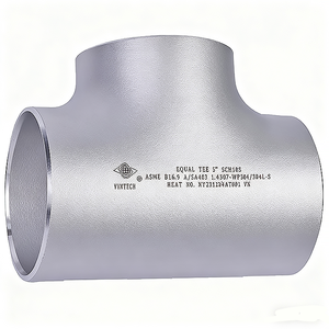 Raccord en T égal en acier inoxydable, norme ASME B16.9 A SA403, rond, lisse, résistant à la corrosion, haute pression, garantie d'un an - Product Image 1