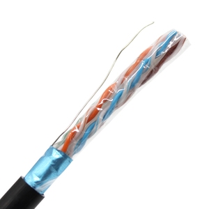 <span class=keywords><strong>สาย</strong></span> <span class=keywords><strong>Cat6</strong></span><span class=keywords><strong>ภายนอก</strong></span>ป้องกันสีดำ FTP กลางแจ้ง23AWG 0.5มม. 4คู่ STP PVC + PE ทองแดงแข็ง305ม./1000FT ม้วนม้วนม้วนบรรจุในกล่อง - Product Image 5