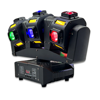 Projecteur LED mobile 120W à 3 têtes, RGBW 4-en-1, faisceau laser, stroboscope rotatif DMX512 IP20 540° Pan/Tilt 3200-7800K pour scène, direct usine