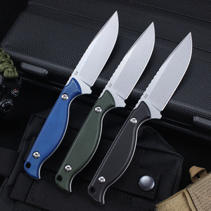 Cuchillo táctico con mango de Micarta ergonómico al por mayor, cuchillo D2 de hoja fija de caza y supervivencia salvaje, funda Kydex - Product Image 2