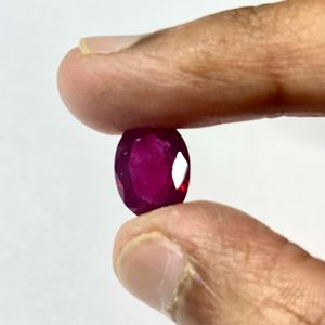 Piedras Preciosas de Rubí Rojo Ovaladas Cultivadas en Laboratorio, Simulación de Zafiro Creado en Laboratorio con Inclusiones de Cristal para Joyería - Product Image 5