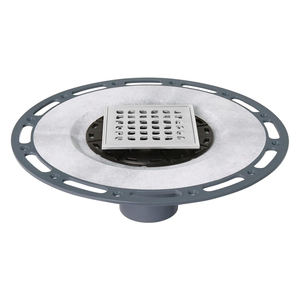 Bonde de douche carrée noire mate 4 pouces en acier inoxydable 304 brossé avec grille de drainage amovible et tissu anti-résorption - Product Image 5