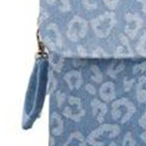 Crafted from high-quality denim for durability and a soft texture Leopard Print Denim Phone Bag 19x2x12cm For Mobile Phone - Product Image 6