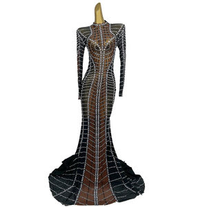 فستان حورية البحر أنيق لأعياد الميلاد وحفلات الزفاف والتخرج في المساء للنساء مأدبة حفلات موسيقية فستان طويل البوق ثوب عشاء - Product Image 1